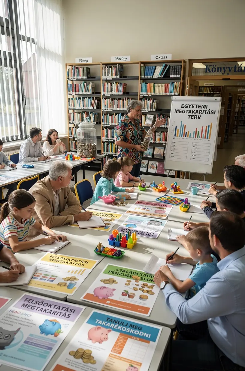 Közösségi klubban eladó személyes pénzügyi könyvek és tervezők polcokon.